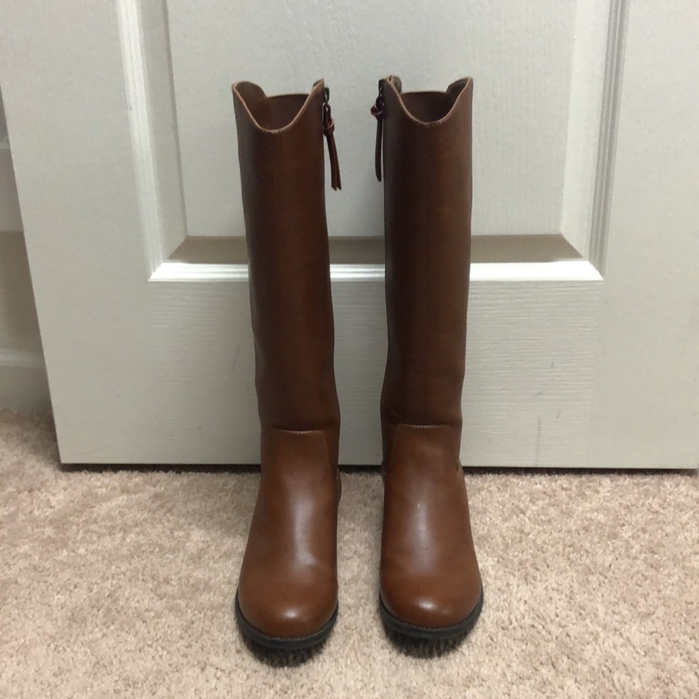 Cognac Knee Boots